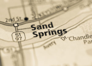 Photo of a map of Sand Springs